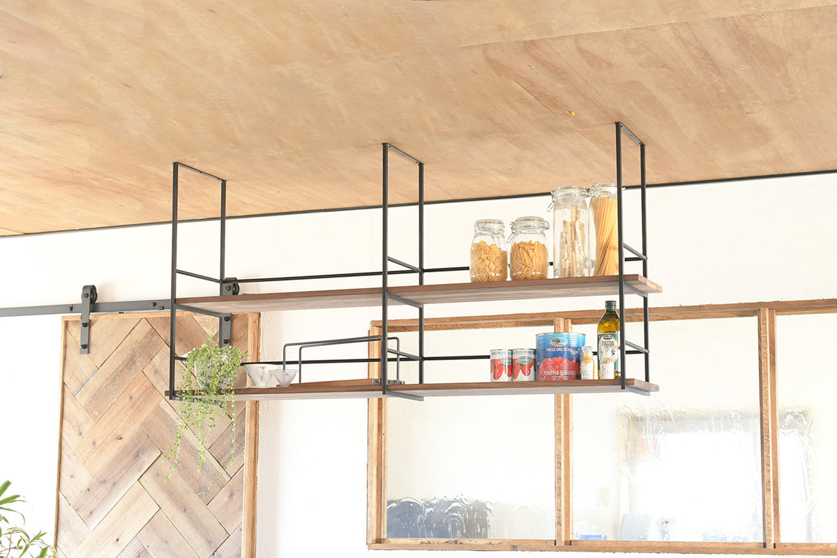 ウォールナット×マットブラック 2段