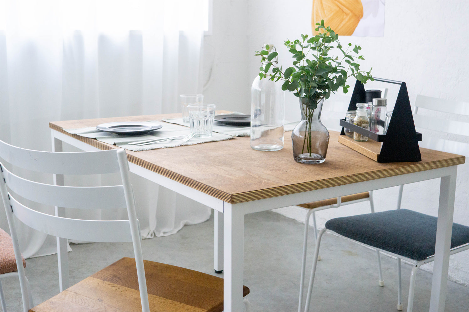 バーチブラウン×ホワイト