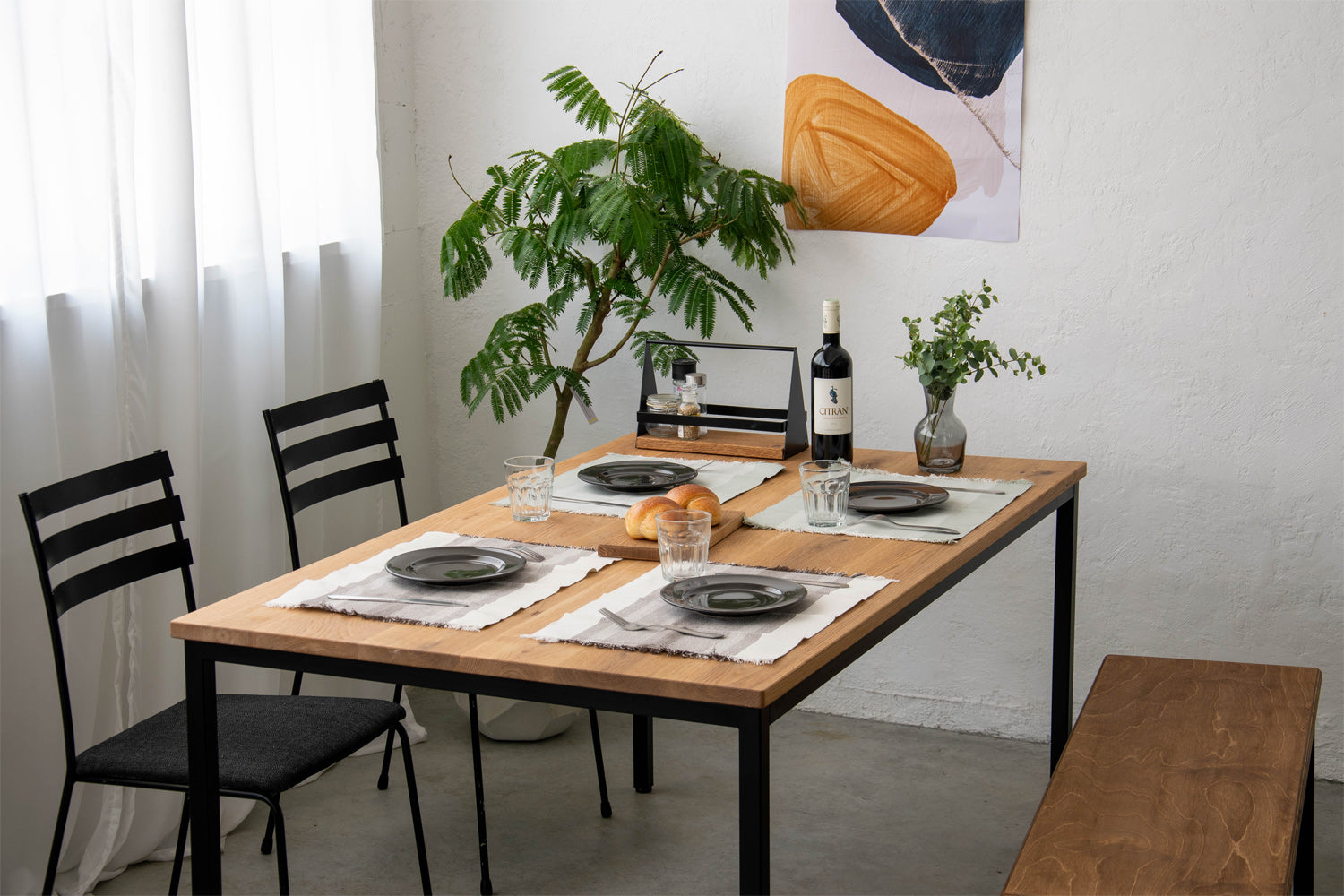 オークナチュラル×マットブラック