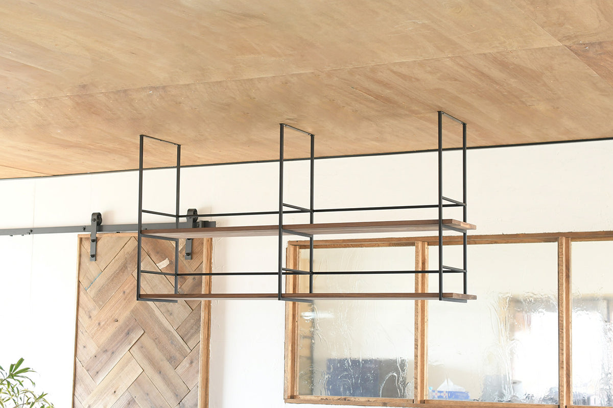 ウォールナット×マットブラック 2段