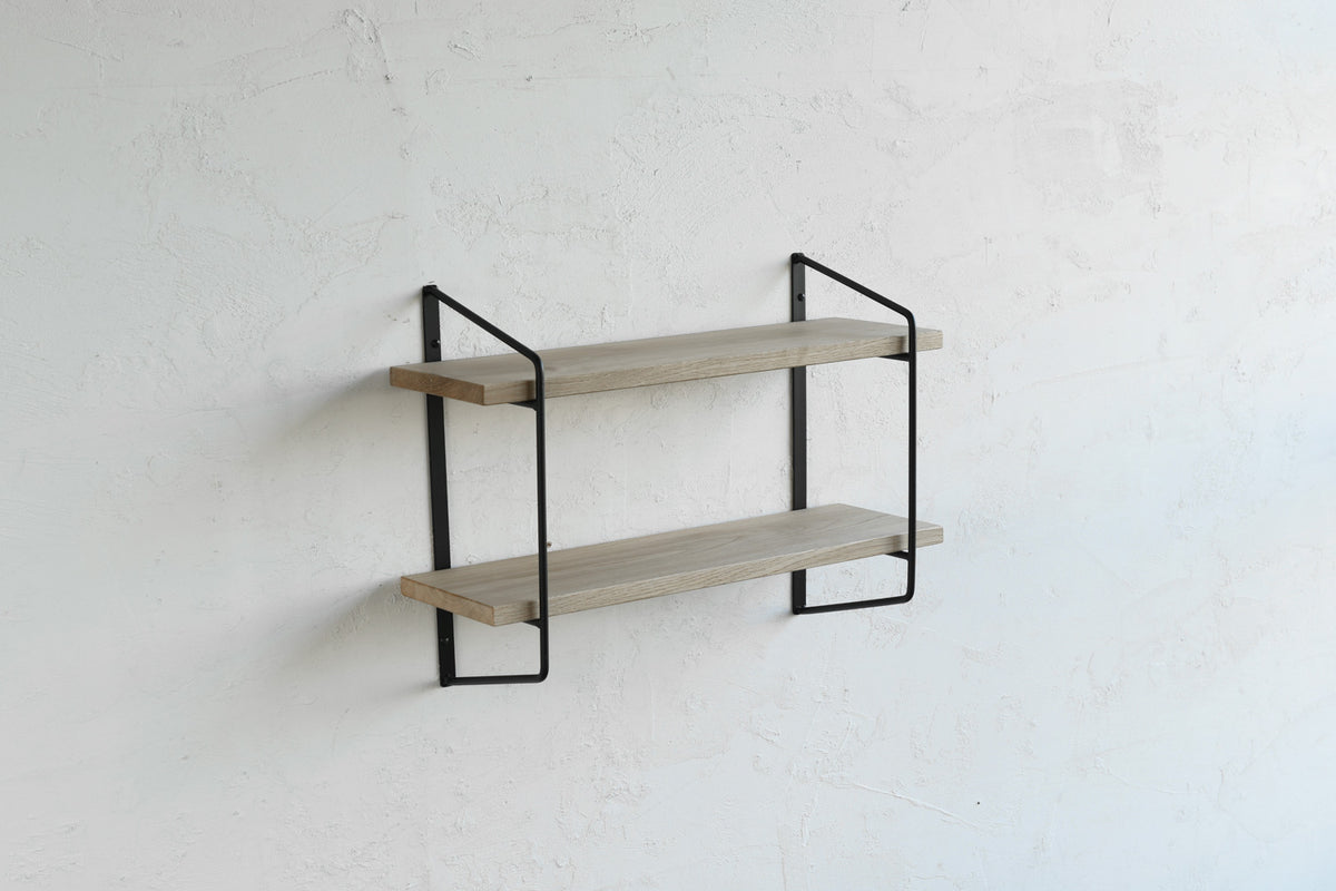 オーク・ナチュラル 2段フレーム/棚板 2段 W600