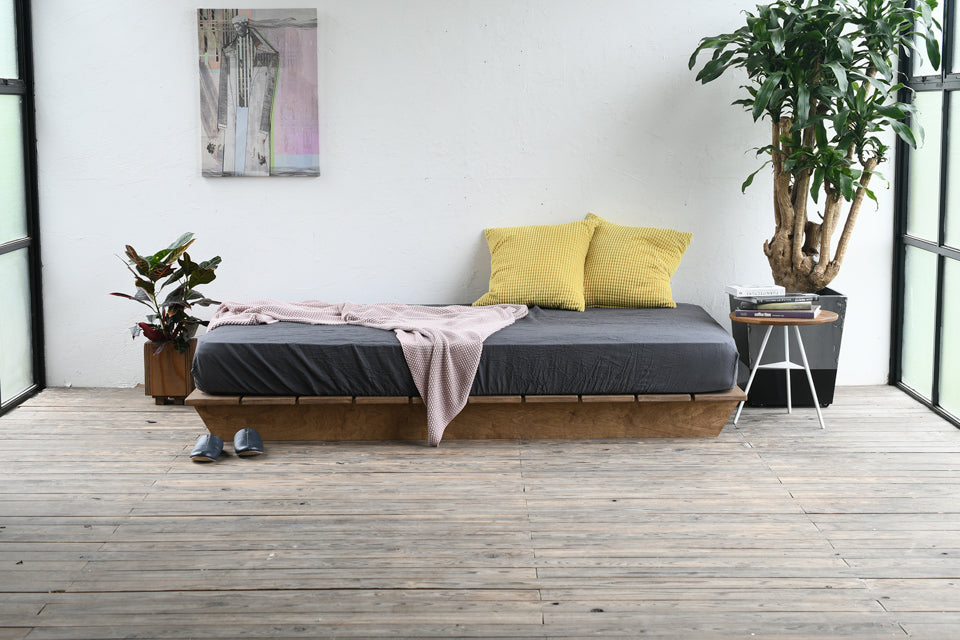 ヘッドレスト無し セミダブル バーチ・ブラウン